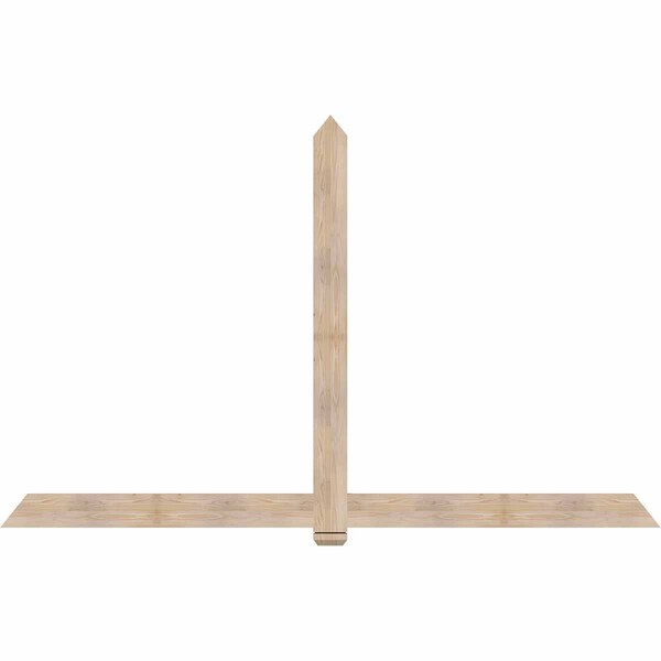 Ekena Millwork Eugene Smooth Timber Gable Bracket, Douglas Fir, 108"W x 68"H x 1 1/2"D x 5 1/2"F, 15/12 Pitch GBW108X68X0206EUG00SDF - main